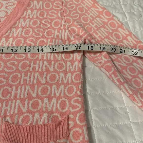 💕 Moschino Couture Pink Knit Logo Skirt Set Size L - Picture 7 of 10